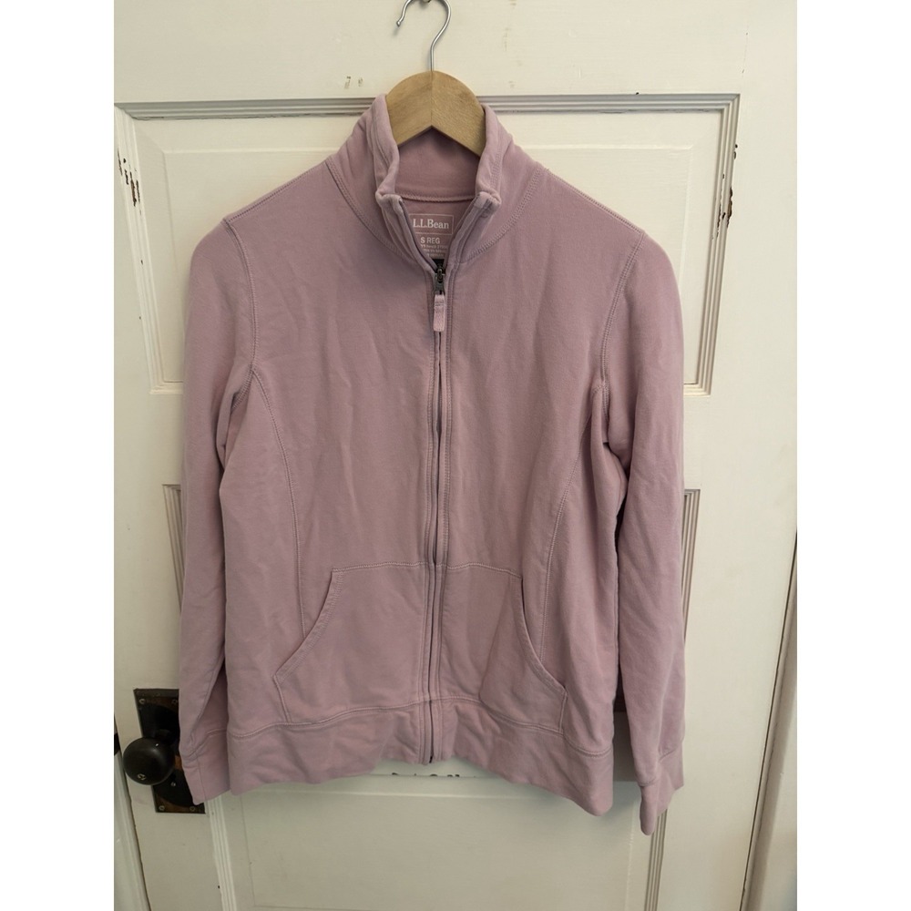L.L. Bean Women's Pink Full Zip Sweatshirt Pockets Size Small